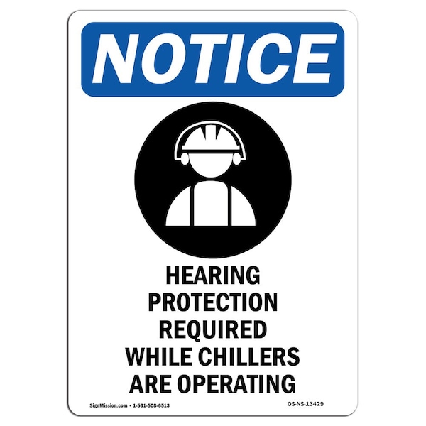 OSHA, Hearing Protection, 5in X 3.5in, 10PK, 3.5" W, 5" H, Portrait, PK10, OS-NS-D-35-V-13429-10PK